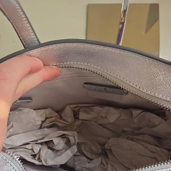 Kate Spade Silver Glitter Tote Bag - Picture 5 of 7